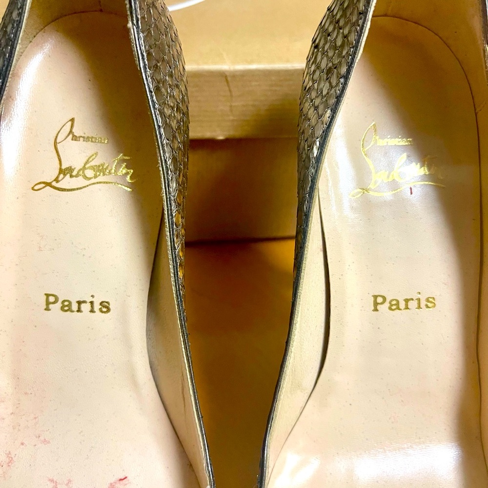 Christian LouBoutin python Heels